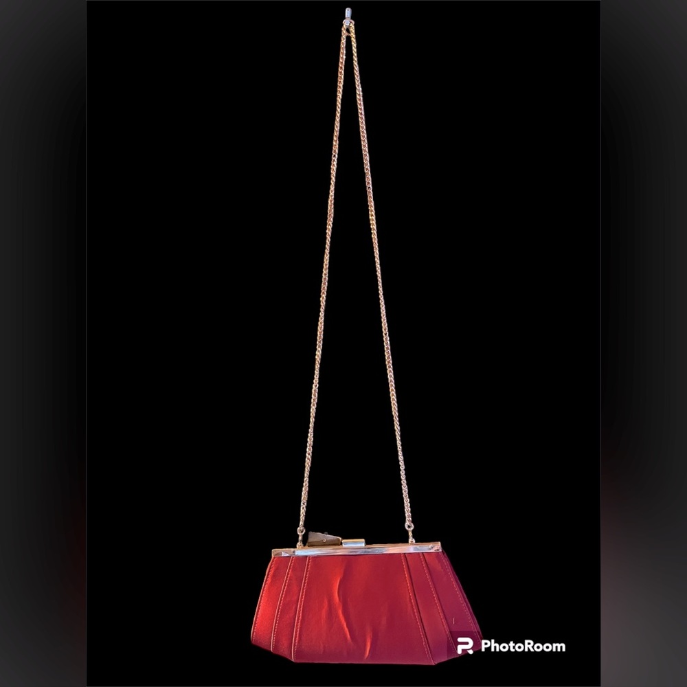 Giani Bernini Satin Winged Clutch/Crossbody Wine Color